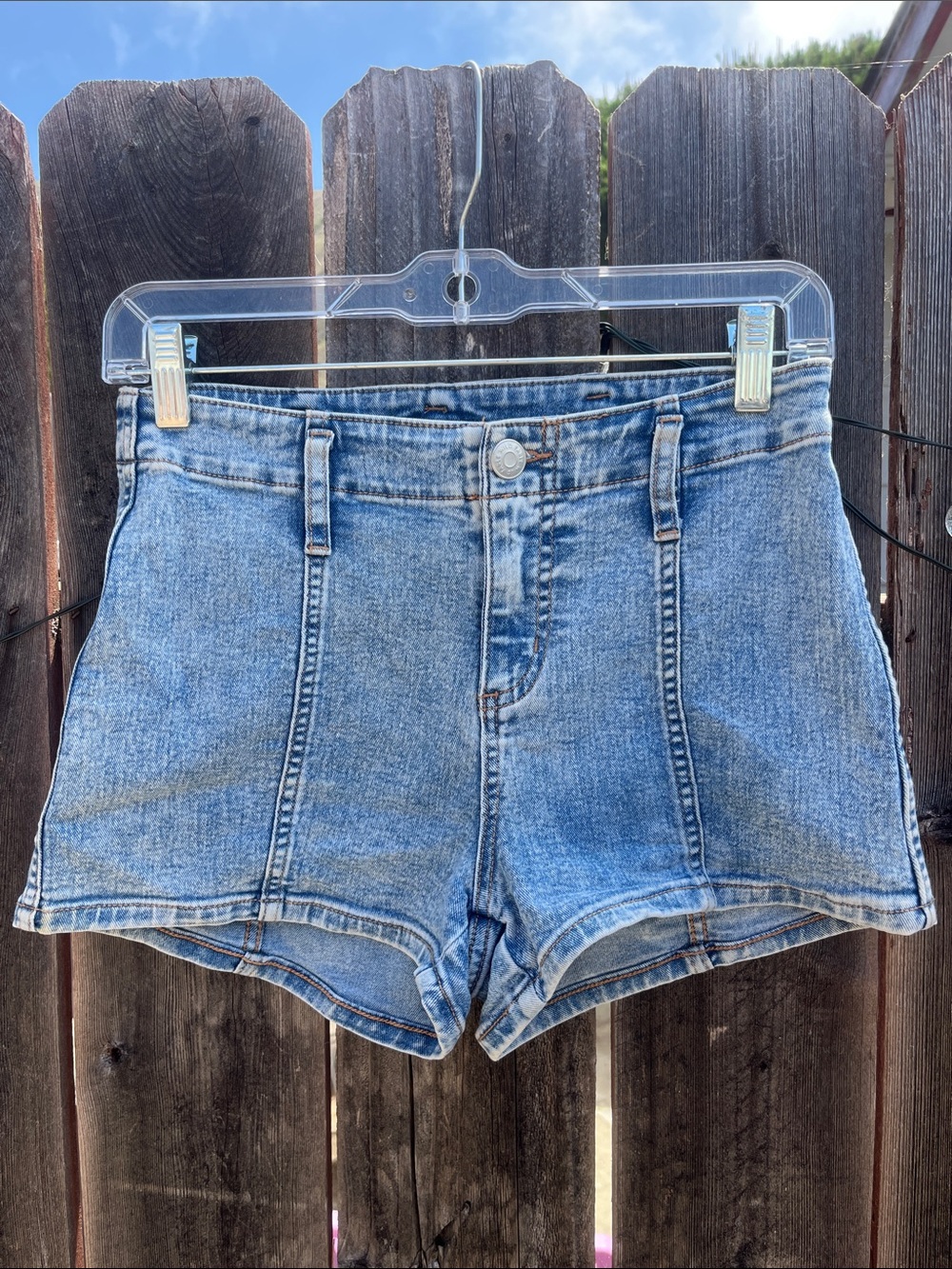 wild fable Light Blue High-Rise Denim Shorts
